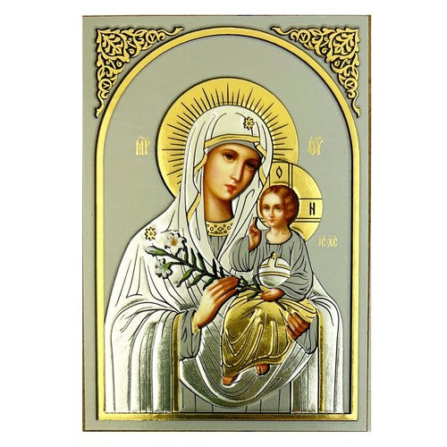 Eternal Bloom Icon - Silver Foil - Comes With its Stand - Gold Foil