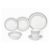 Stylish and Elegant 24 Pieces Porcelain Dinnerware Set Service for 4 People for Hosting Parties and Events - Ballo Design