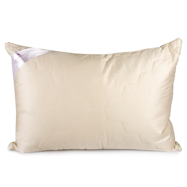 HOMEHUT Beige Cotton/Cashmere Wool Pillow with Goose Down Filling Breathable Cashmere hair sleeping Pillow