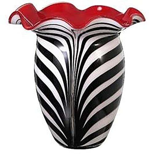 Elegant and Modern Decorative Classical Glass and Marble Vase for Housewarming Gift - 16 Inch Glass Vase, Bloom
