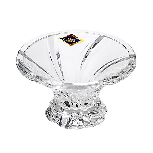 Oklahoma Collection Modern Crystal Hand-Crafted Decorative Flower Vase and Bowl