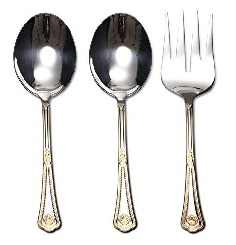 Gold Flatware Serving Set