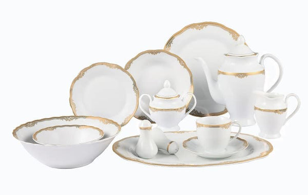 57 Pieces Porcelain Dinnerware Set Service for 8