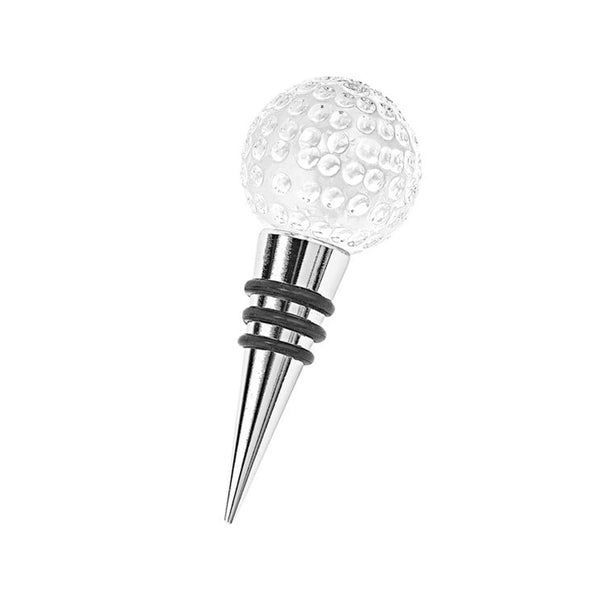 Modern and Elegant Design Handcrafted Crystal Golf Ball Bottle Stopper