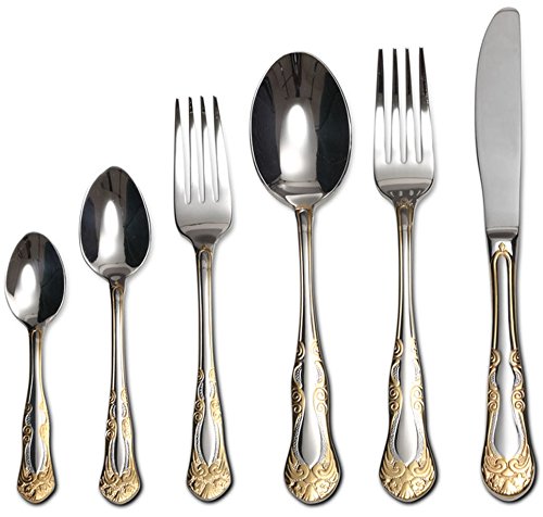 Gold Flatware Serving Set