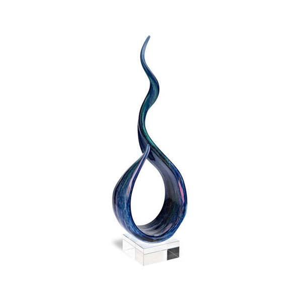 Modern and Elegant Design Mouth-Blown Murano Style Art Centerpiece for Home Decor