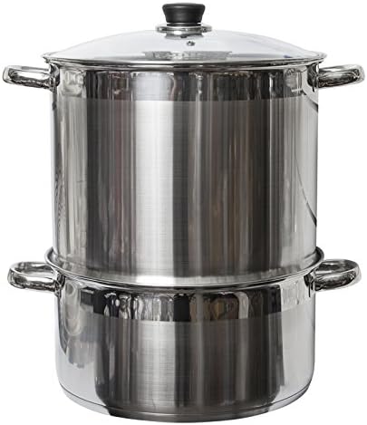 Uzbek 5 Tier / Level 20 qt. 18/10 Stainless Steel Steamer, Cooker, Warmer for Dumplings, Mantovarka, Manti