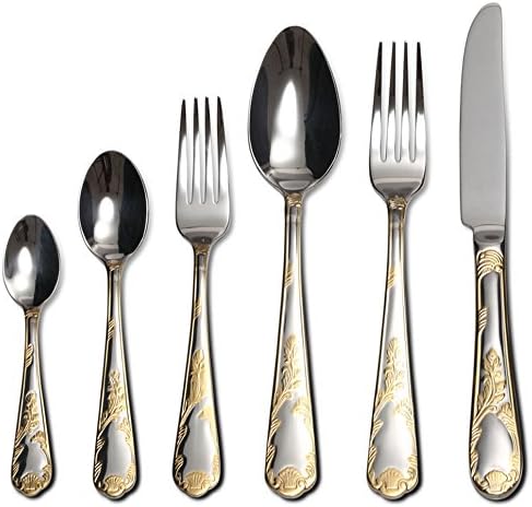 Gold Flatware Serving Set