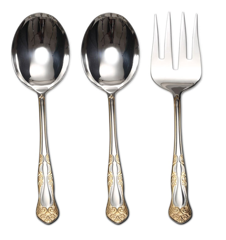 Gold Flatware Serving Set