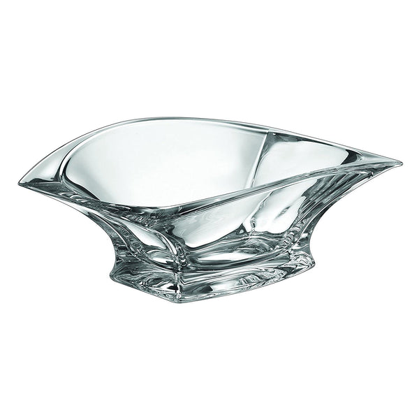 Omnia Collection Modern Crystal Hand-Crafted Decorative Flower Vase and Bowl