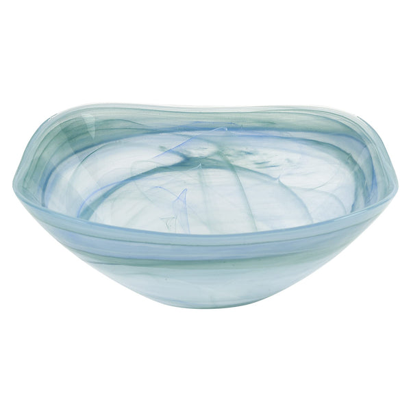 Elegant and Modern Murano Style Art Glass Colorful Centerpiece Squarish Bowls for Home Decor