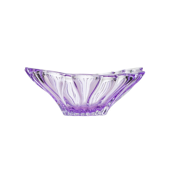 Plantica Amethyst Collection Modern Crystal Hand-Crafted Decorative Flower Vase and Bowl