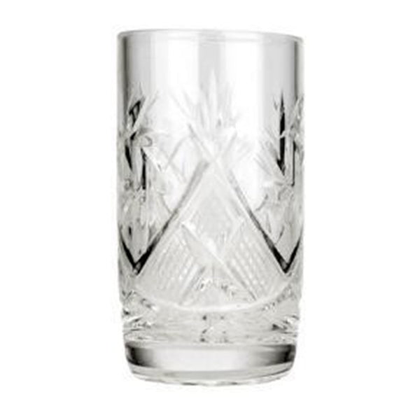 Elegant and Modern Russian Cut Crystal Curved Stem Drinking Glasses for Hosting Parties and Events