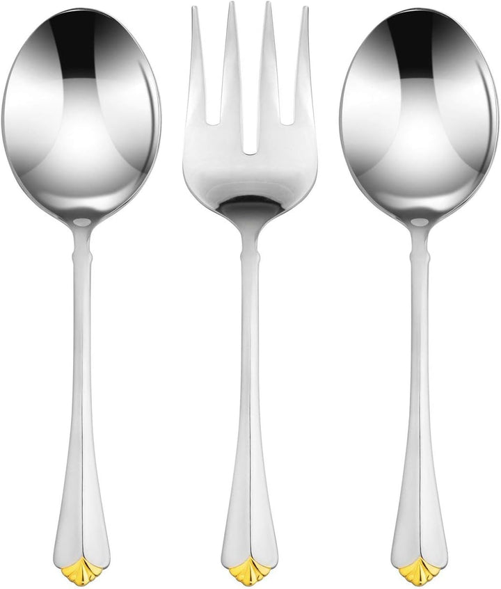 Gold Flatware Serving Set