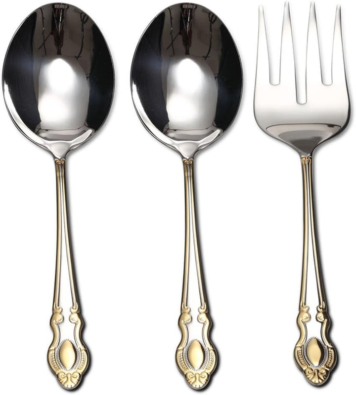 Gold Flatware Serving Set