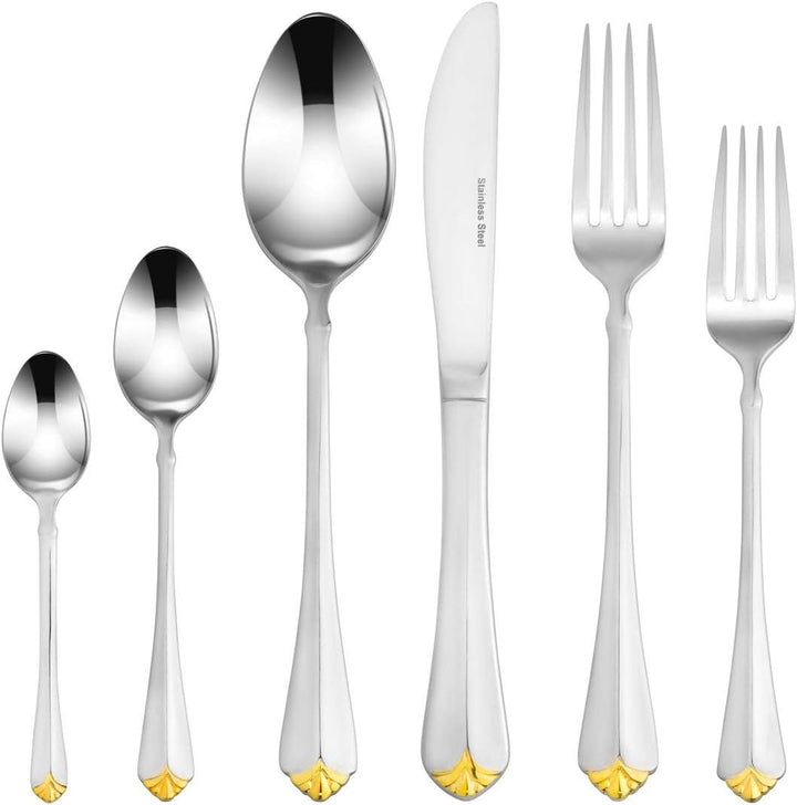 Gold Flatware Serving Set