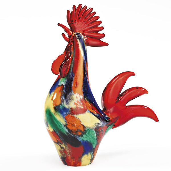 Elegant and Modern Murano Style Art Glass Colorful Animal Figurines