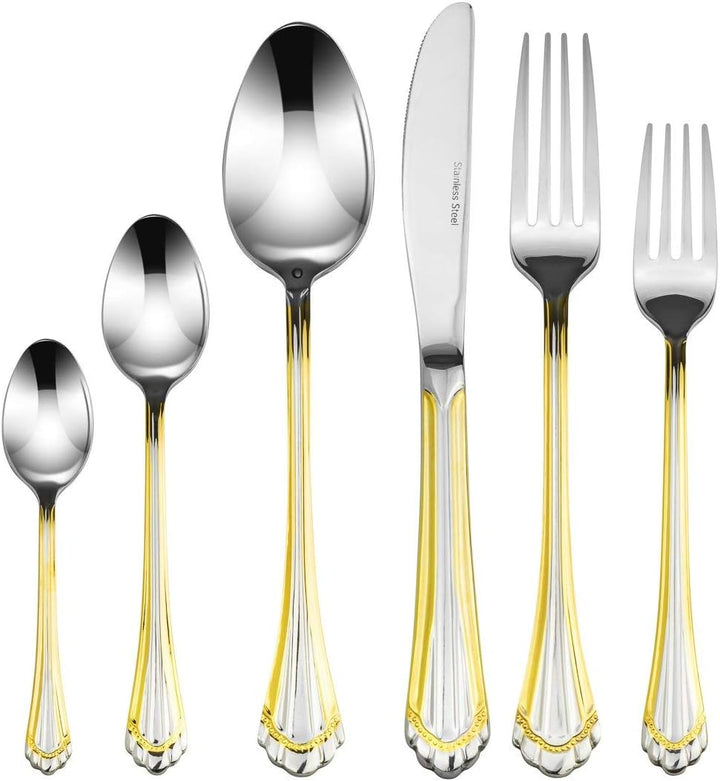 Gold Flatware Serving Set