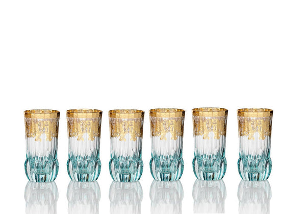 Elegant and Modern Crystal Highball Glasses Set for Hosting Parties and Events - Set of 6