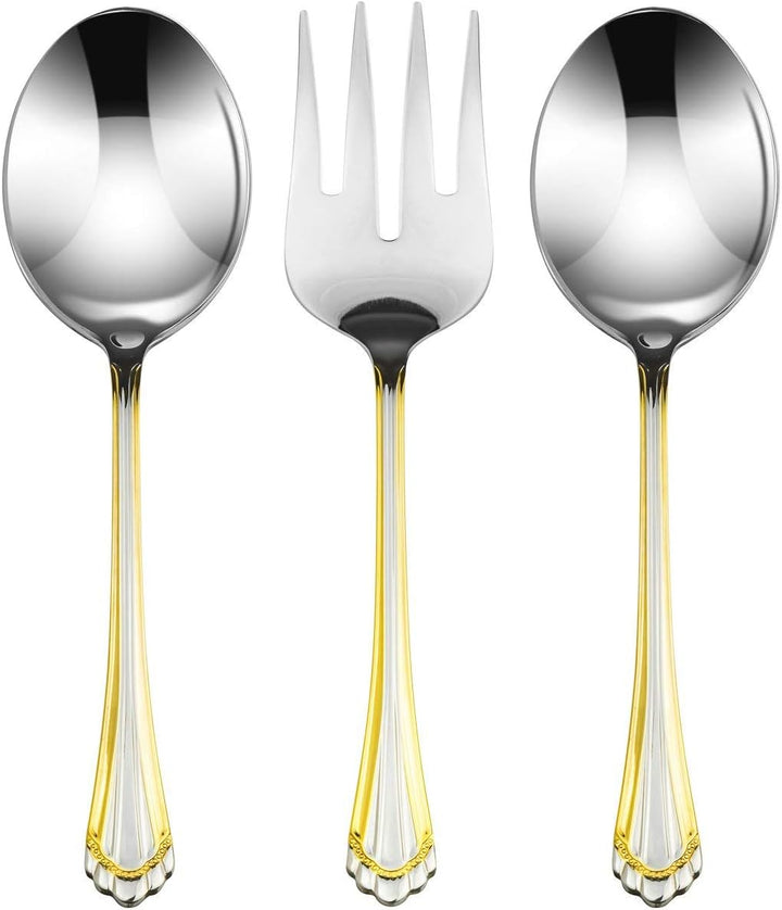 Gold Flatware Serving Set