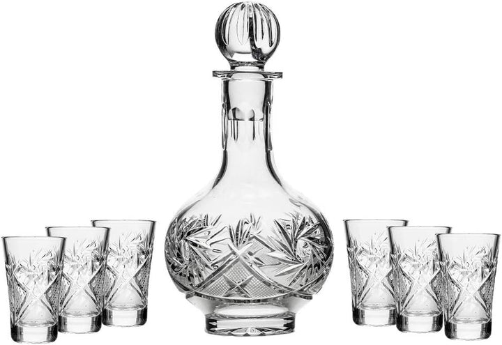 Decanter & Crystal Shot Glasses