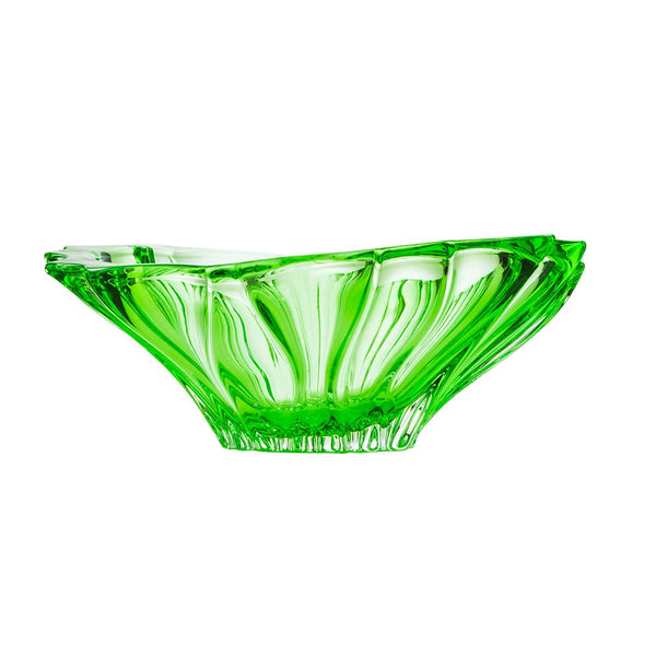 Plantica Green Collection Modern Crystal Hand-Crafted Decorative Flower Vase and Bowl