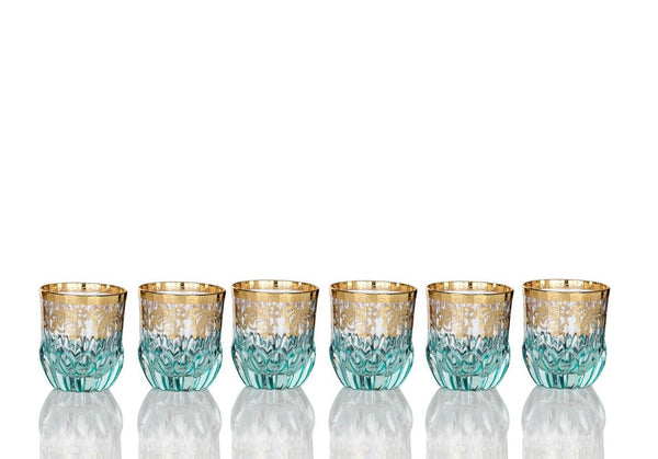 Elegant and Modern Crystal Rocks Whiskey Glasses Set for Hosting Parties and Events, Set of 6