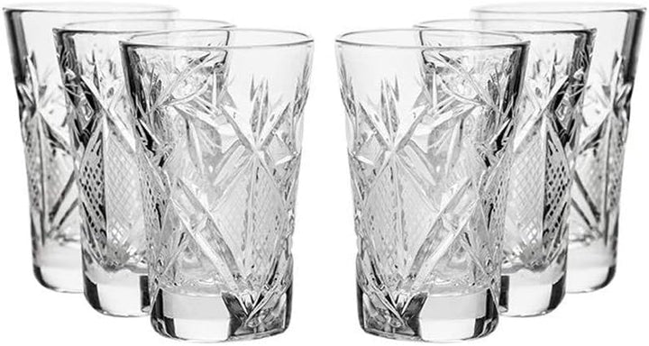 Decanter & 6 Crystal Shot Glasses