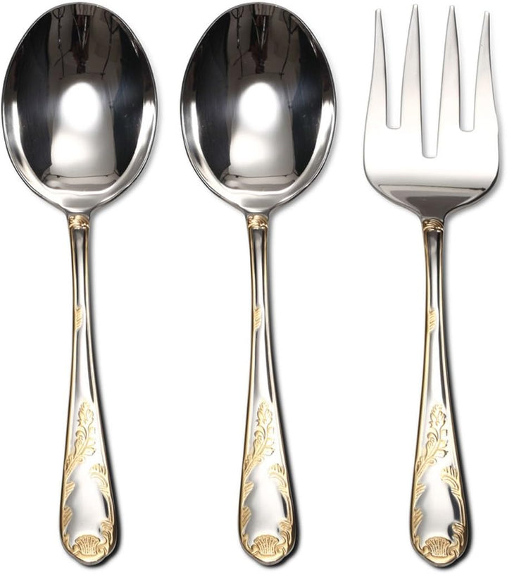 Gold Flatware Serving Set