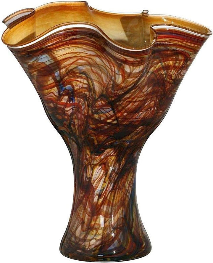  Glass and Marble Vase 