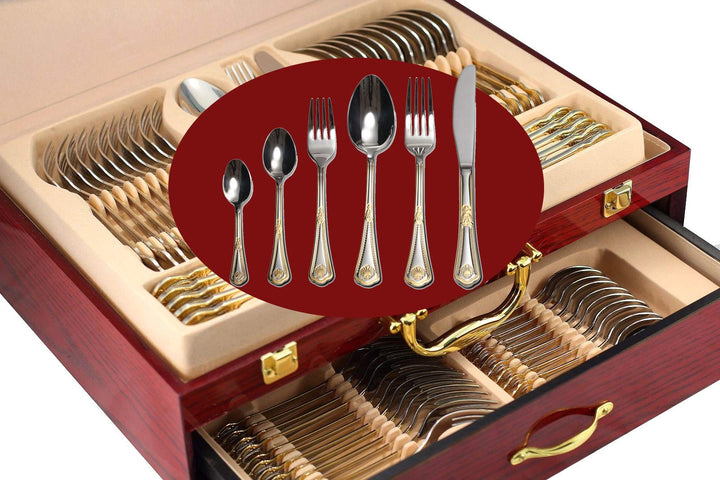 Gold Flatware Serving Set