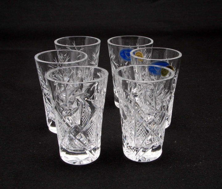 Decanter & 6 Crystal Shot Glasses