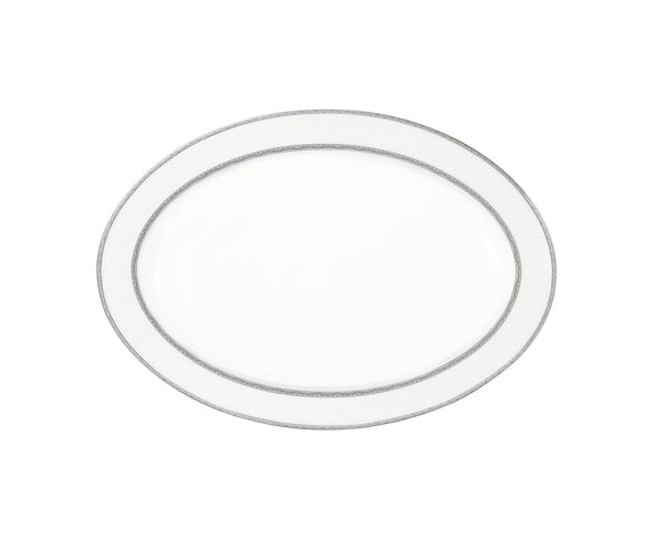 Stylish and Elegant Design Bone China 14" Serving Platter, Great to Use with Dinnerware Set