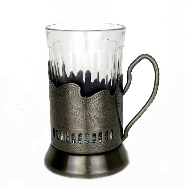 Tea Glass w/ Metal Holder