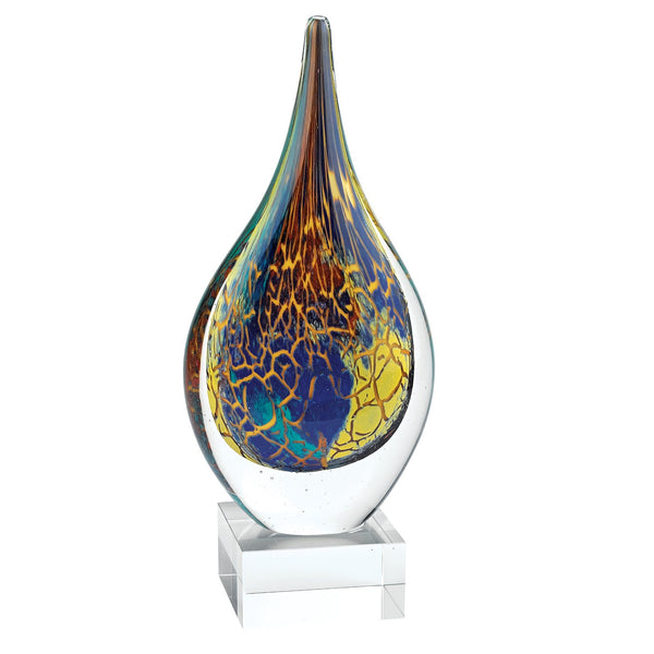 Elegant and Modern Murano Style Art Glass Colorful Centerpiece for Home Decor