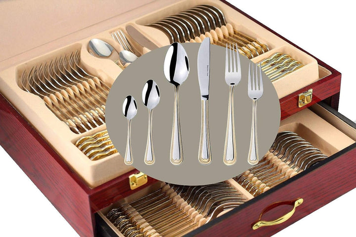 Gold Flatware Serving Set