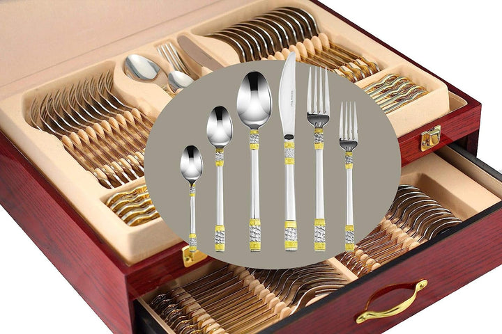 Gold Flatware Serving Set