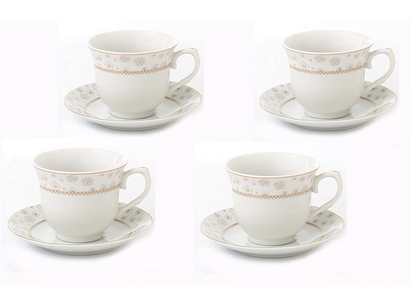 Elegant Durable and Colorful Porcelain Tea-Coffee Cups and Saucers Set