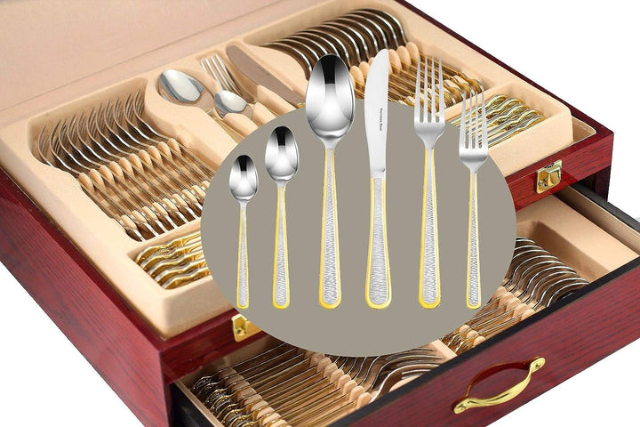 Gold Flatware Serving Set