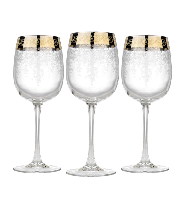 Renaissance Collection Elegant and Modern Crystal Wine Glasses Sets for Hosting Parties and Events