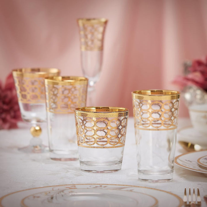  Gold Ring Glassware