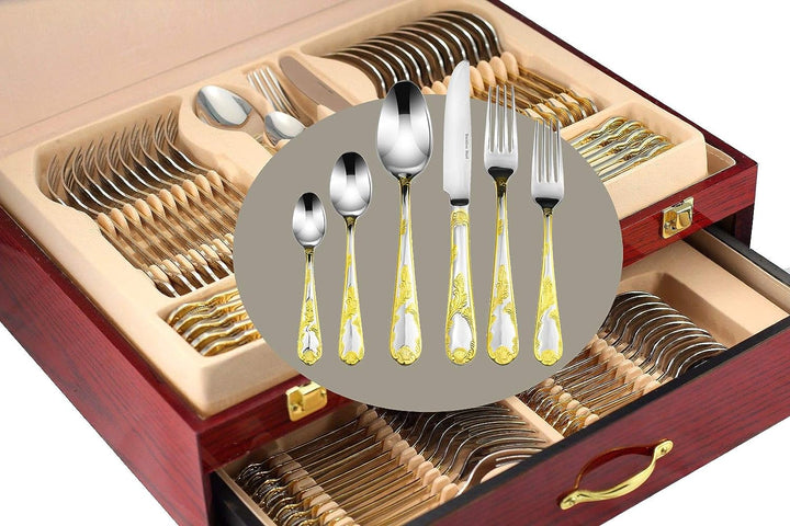 Gold Flatware Serving Set