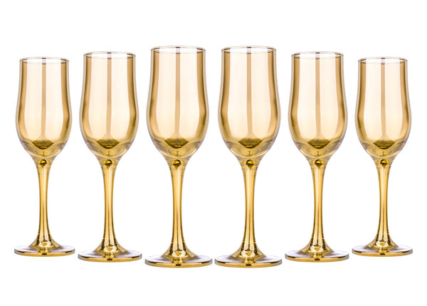 Honey Collection Elegant and Modern Crystal Stylish Durable Glasses Sets for Hosting Parties and Events