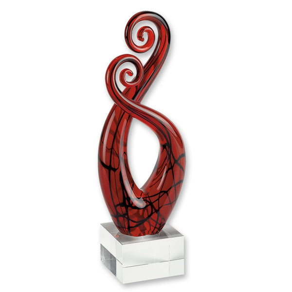 Elegant and Modern Murano Style Art Glass Colorful Centerpiece for Home Decor