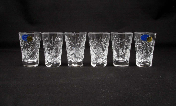 Decanter & 6 Crystal Shot Glasses