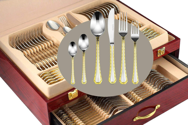 Gold Flatware Serving Set