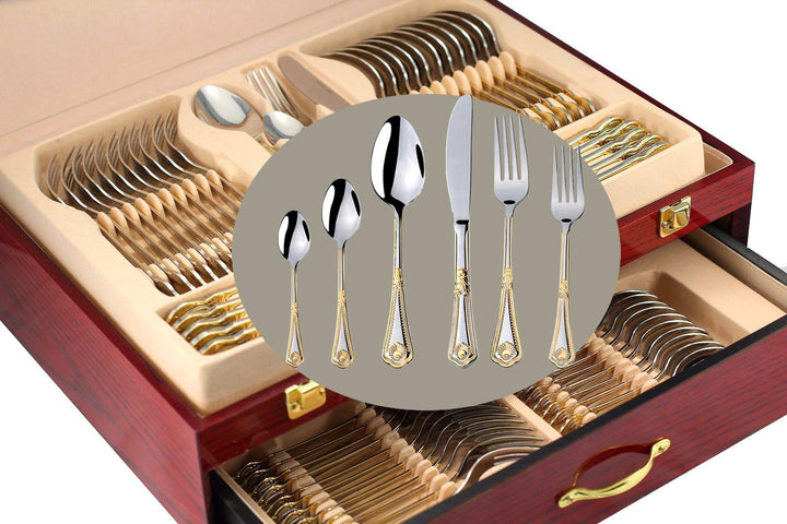 Gold Flatware Serving Set