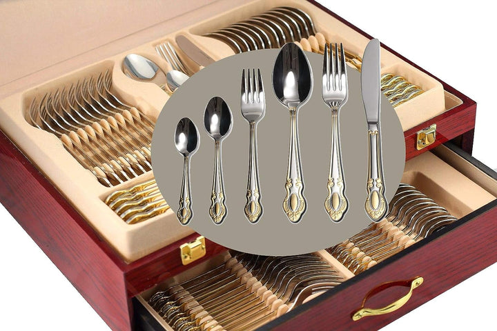 Gold Flatware Serving Set