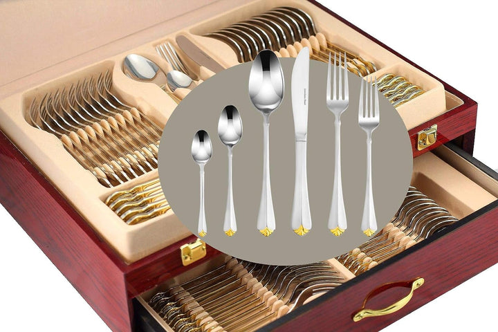 Gold Flatware Serving Set