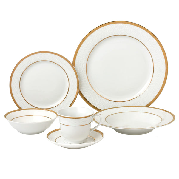 Stylish and Elegant 24 Pieces Porcelain Dinnerware Set for Home and Events - Service for 4 People